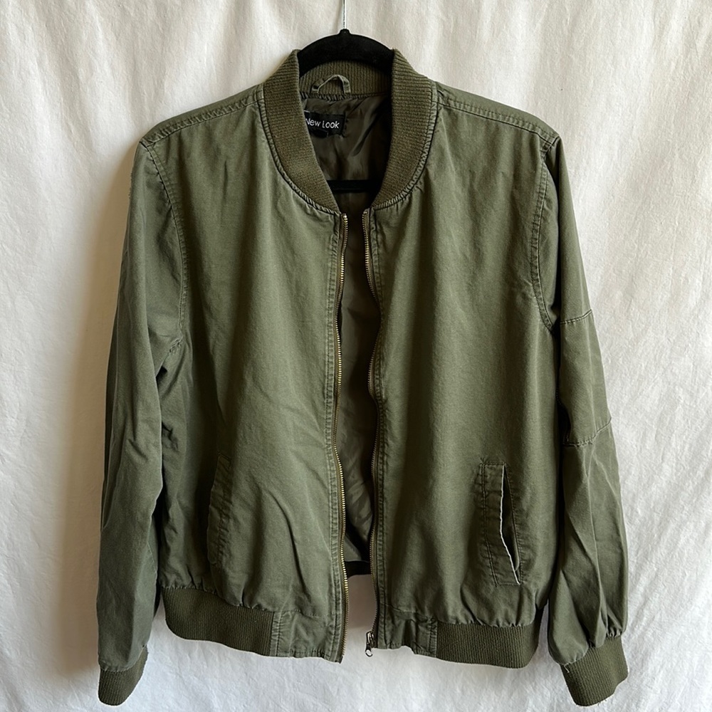 New Look khaki / olive green bomber jacket